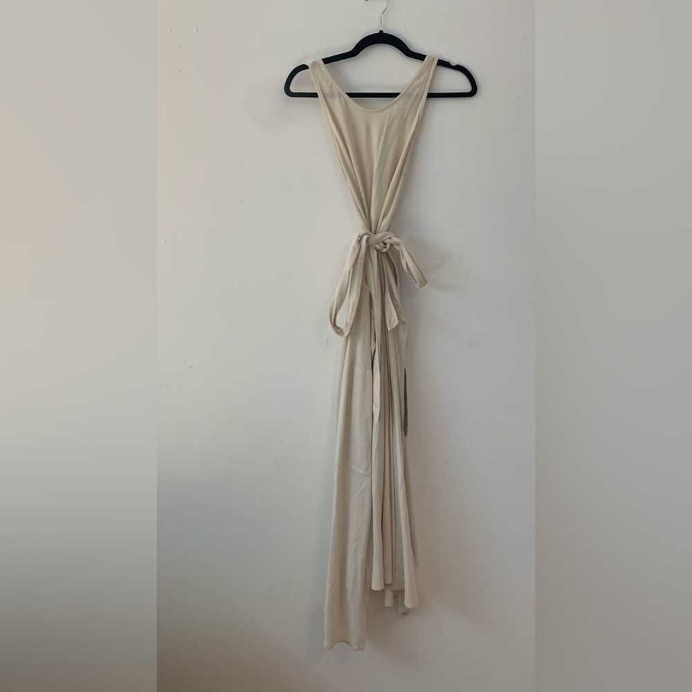 Black Crane Apron Wrap Dress